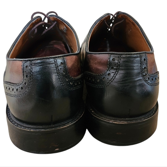 Aldo Black and Brown Leather Lace Up Dress Shoes, Oxford Shoe, Size 13 - Picture 6 of 12